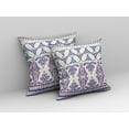 thumbnail image 4 of HomeRoots 411108 6 x 26 x 26 in. Off White & Navy Zippered Damask Indoor & Outdoor Throw Pillow, 4 of 5
