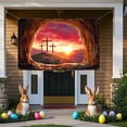 thumbnail image 5 of Weloille Easter Background Vinyl Decor with Egg Bunny Patterns for Party Photo Backdrop Indoor Outdoor Celebration Waterproof Reusable, 5 of 8