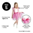 thumbnail image 4 of Northlight Pink Flower Petals Girl Children's Halloween Costume - Ages 2-3 Years, 4 of 5