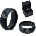 thumbnail image 4 of Gamer Black Metal Valentines Day Gift for Her Tungsten Set Girls Engraved Rings Husband, 4 of 7