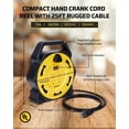 thumbnail image 3 of Carrete de cable de extensión DEWENWILS de 25 pies con 4 salidas de 13 A, certificado UL, 3 of 7