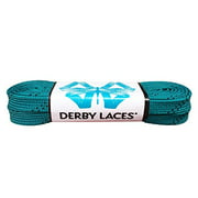 Derby Laces Teal 108 Inch Waxed Skate Lace for Roller Derby, Hockey and Ice Skates, and Boots