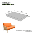 thumbnail image 6 of Twin Size 39"x75"Solid Futon Cover Mattresses Slipcover Fit 6"- 8", Pumpkin, 6 of 9