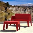 thumbnail image 3 of Compamia Box Resin Patio Coffee Table in Red, 3 of 5