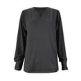 thumbnail image 4 of MQLKF Men Spring Spring &Winter Casual V Neck Solid Long Sleeve Tee Shirt Top Blouse Fashionable Men's Top, 4 of 4