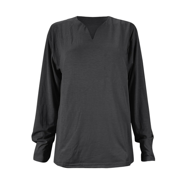 TOWED22 Mens Long Sleeve Shirt,Mens Linen Shirts Long Sleeve Henley T-Shirt  Casual Comfort Breathable Fabric V Neck Drawstring Tee Beach Tops Grey,XXL  