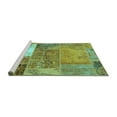 thumbnail image 2 of Ahgly Company Machine Washable Indoor Rectangle Patchwork Turquoise Blue Transitional Area Rugs, 2' x 5', 2 of 4