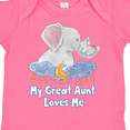 thumbnail image 4 of Inktastic My Great Aunt Loves Me Cute Elephants Clouds Moon and Stars Boys or Girls Baby Bodysuit, 4 of 5