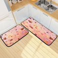 thumbnail image 7 of 2-Piece Kitchen Rugs Set Non-Slip Mats Carpet Floor for Kitchen, Bathroom (19.7"x27.6" & 19.7"x47.2") Autumn Leaves Falling, 7 of 7