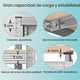 thumbnail image 5 of SONGMICS Juego de 2 Estanterías Pesadas de 5 Niveles, Estantería de Acero, Montaje sin Tornillos, Instrumentos, Garaje, Almacén, Trastero, Carga de 875 kg, 40 x 90 x 180 cm, Plata, 5 of 7