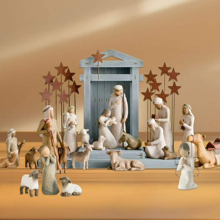 Willow Tree 22 Pcs Christmas Willow Tree Nativity Scenes Nativity Set Figure,Collectible Set for Kids Christmas Thanksgiving Party Holiday Gifts,White Willow Tree 22 Pcs Christmas Willow Tree Nativity Scenes Nativity Set Figure,Collectible Set for Kids Christmas Thanksgiving Party Holiday Gifts,White