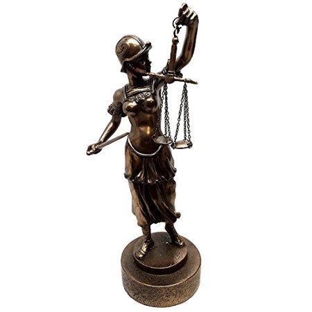 Lady Justice Statue - CONTEMPORARY LADY JUSTICE WITH SCALES AND SWORD STATUE DIKE LA JUSTICA FIGURINE