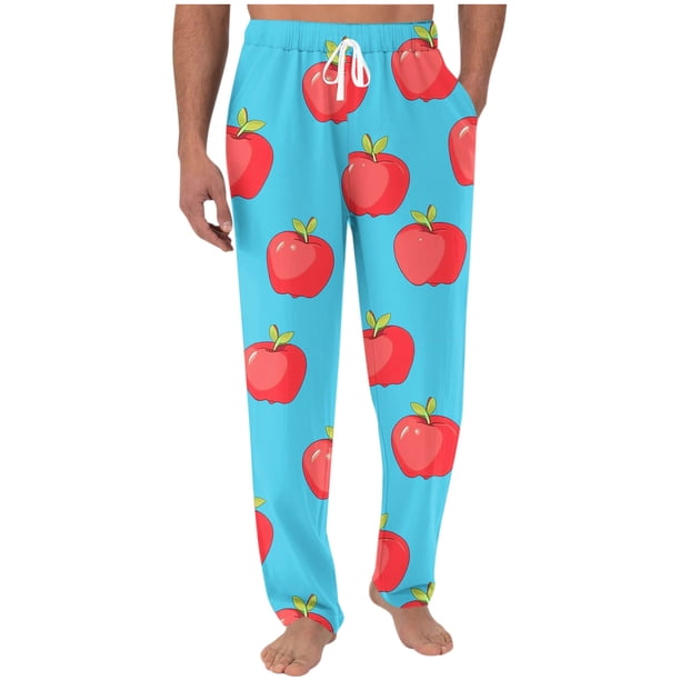 Pantalones largos para hombre con estampado de cintura elástica y bolsillo con cordón, pantalones largos de poliéster para hombre