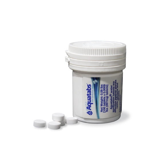 Tabletas Purificadoras de Agua Aquatabs 397mg Paquete de 100