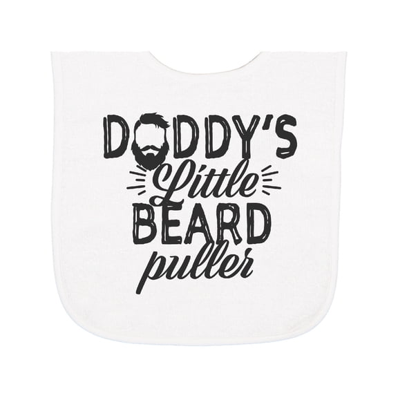 Inktastic Daddys Little Beard Puller Baby Terry Cloth Bib