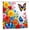 Color 2, variant on Amarainy Colorful Butterflies And Hearts Polyester Shower Curtain For Home Bathroom Bath Tub Decoration 72x72 inch