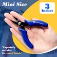 thumbnail image 2 of SPEEDWOX Mini Flat Nose Pliers 3 Inch Micro Needle Nose Pocket Plier Small Chain Nose Pliers Smooth Jaw Precision Miniature Fine Pliers Jewelry Making Tool with Spring Craft Beading Hobby, 2 of 7