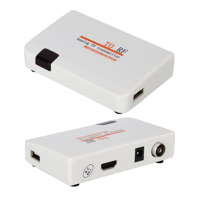 CAJA Adaptador Convertidor Coaxial A RF, Compatible Con 1080p, Transmision de Señal de Larga Distancia Con Control Remoto, 480i/480p/576i/576p/720p/720i/1080i, PARA