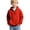 Red -AF06, variant on Dwellite Boys Waffle Hoodies for Kids Long Sleeve Quarter Zip Hooded Sweatshirt Pullover Tops Fall Tops With Pocket Khaki 140