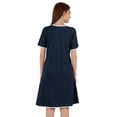 thumbnail image 4 of Inkmeso Solid Nightgown Dress For Women Nightwear Lace short sleeve Loungewear Tunic, 4 of 7
