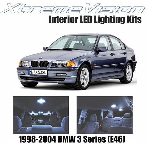 XtremeVision LED for BMW 3 Series E46 1998-2004 9 Pieces Cool White Premium Interior LED Kit Package   Installation Tool