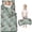 Rooster and Floral Blue Pattern, variant on Rooster and Daisy Green Pattern Teens Toddler Nap Mat with Pillow, Sleeping Mat Bag for Preschool Daycare 59"x22"