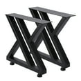 thumbnail image 1 of QinaQin Patas industriales para mesa, juego de 2 en acero al carbono con protectores de goma, ideales para mesa de comedor, escritorio, banco o mesa de centro, 1 of 8
