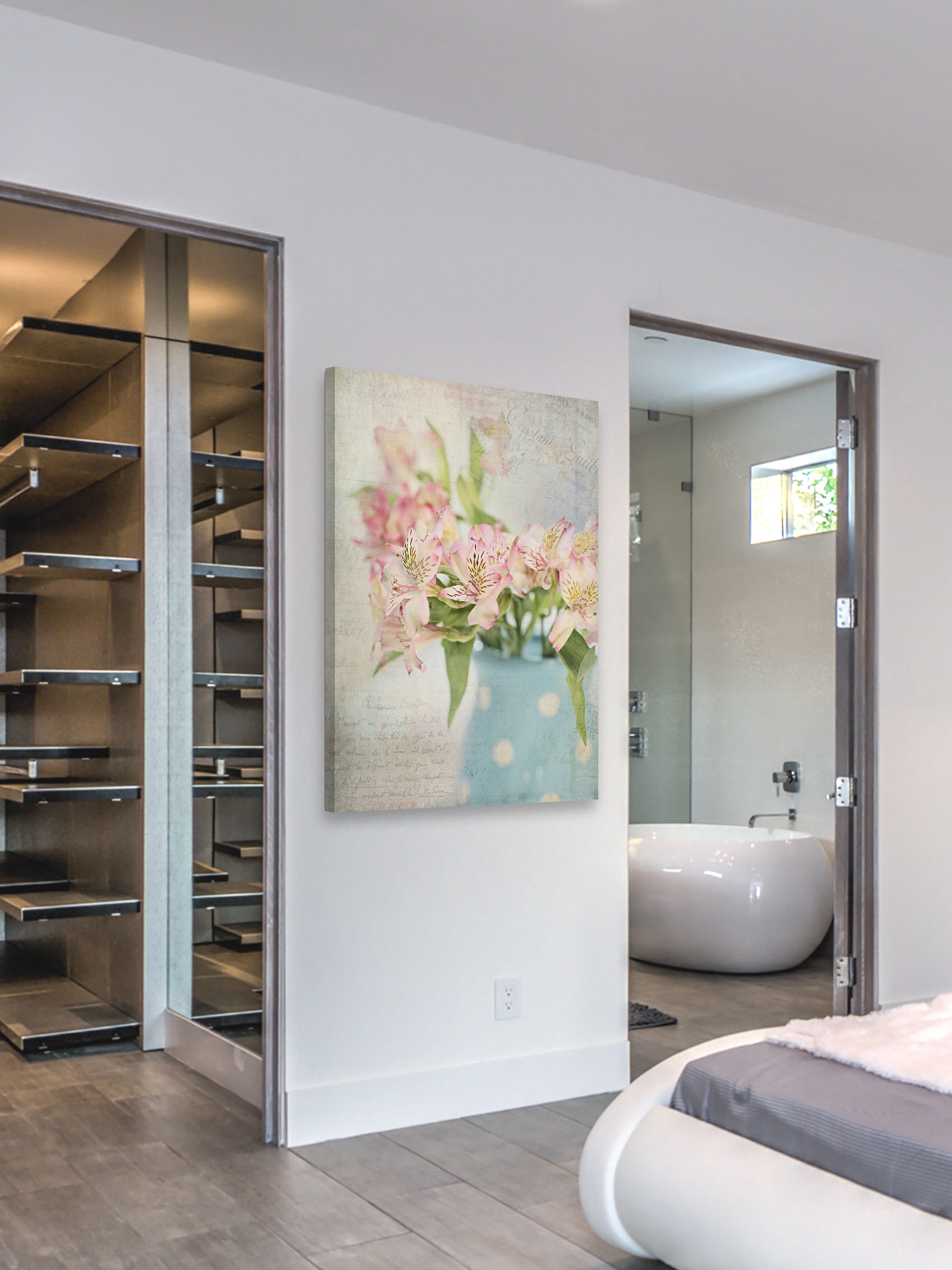 "Alstroemeria Still Life" Painting Print on Wrapped Canvas