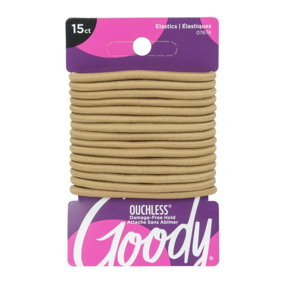 Goody Elastiques pour cheveux blonds, sans métal - 15Ct Elastiques Goody