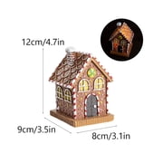 Large Christmas Village Gingerbreads House LED Christmas Gingerbreads House for Seasonal Home Accent