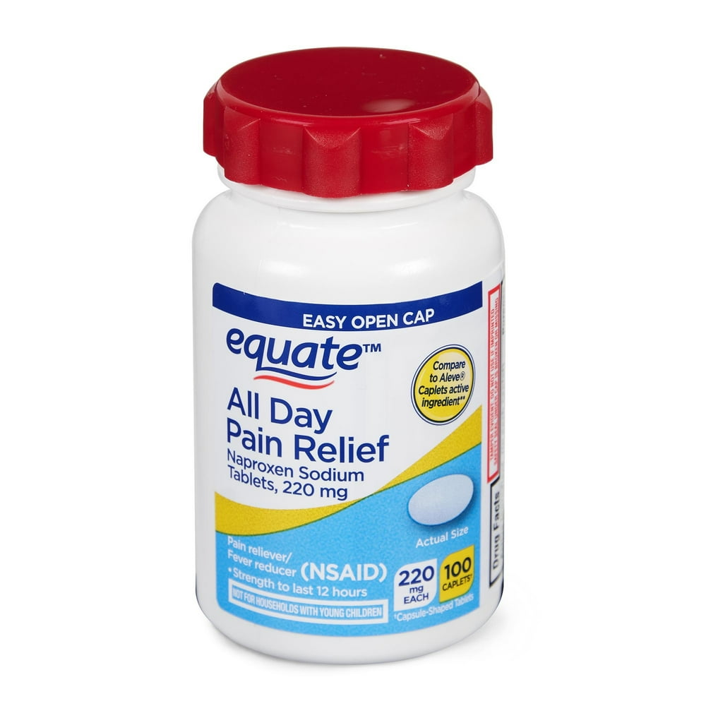 Equate All Day Pain Relief Naproxen Sodium Tablets, 100 Count Walmart