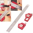 thumbnail image 4 of Adjustable Steel Ruler Positioning Block Combination Square Angle Marking Gauge Line Scriber Ruler ,High Precision, 4 of 8