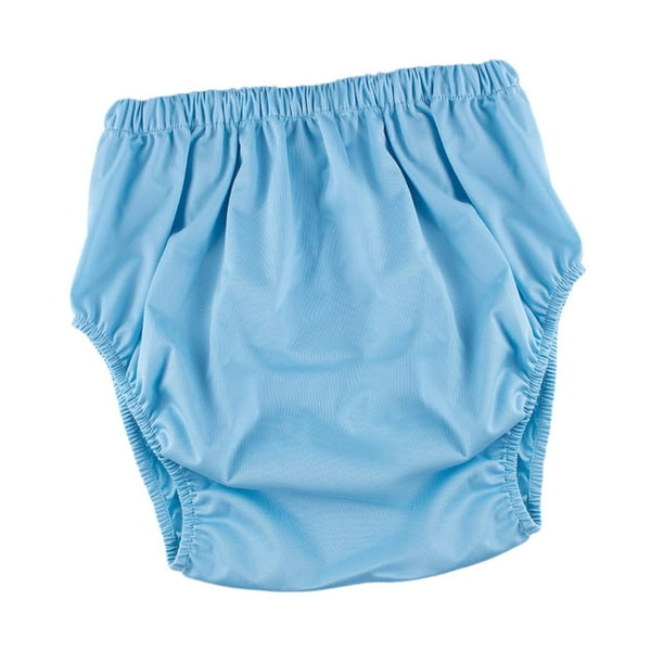 Ropa interior para incontinencia a prueba de fugas para adultos, reutilizable, para hombres y mujeres, de bajo ruido, impermeable, cubre pañales, L azul