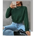 thumbnail image 4 of WXLWZYWL Trendy Sweatshirts For Women 2023 Women Casual Long Sleeve Loose Solid Hooded Hoodie, 4 of 5