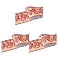 thumbnail image 4 of ZheElen Waterproof Wallpaper Border Transform Walls With 3D Patterns Self Adhesive Kitchen Bathroom Sticker Red Ranunculus Leaf 3Set, 4 of 6