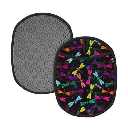 

Tebeau Colorful Dragonflies Print Silicone Pot Holders Multi-Purpose Hot Pads for Kitchen Trivets Potholders Oven Mitts for Baking Cooking Hot Dishes Pans Heat Resistant