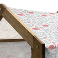 thumbnail image 5 of Flamingo Pet House, Rich Botanical Composition with Abstract Ornate Nature Flourish Fantasy, Outdoor & Indoor Portable Dog Kennel with Pillow and Cover, 5 Sizes, Seafoam Coral White, by Ambesonne, 5 of 5