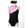 thumbnail image 3 of Zaldita Kids Girls Shiny Ballet Dance Gymnastics Leotards One Piece Unitards Bodysuit with Hair Band Swimwear A Pink 6, 3 of 7