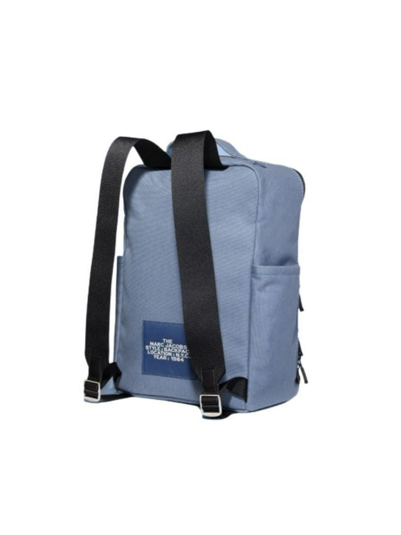 Marc Jacobs Women's Canvas Backpack, Blue Shadow, Adjustable Marc Jacobs Women's Canvas Backpack, Blue Shadow, Adjustable