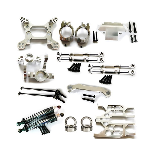 Vogacara Brazo inferior delantero de la torre de choque para AXIAL 1/10 90026 Torre de choque delantero de aleación de aluminio para AXIAL Kits de construcción modelo plata