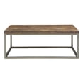 thumbnail image 4 of Table Basse Lorenza en Bois Brun Vieilli et Cadre en Nickel, 4 of 7