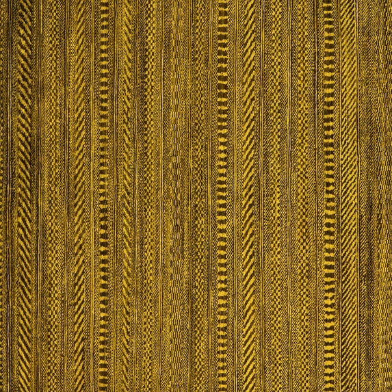 Ahgly Company Indoor Square Abstract Yellow Modern Area Rugs, 5' Square