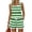 50# Green, variant on 2 Piece Short Sets for Women Vacation Beach Outfits Striped Square Neck Tank Tops & Drawstring Boho Shorts Set Tropical Loungewear,Pink M