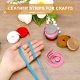 thumbnail image 6 of Uxcell Flat Leather Strap, Length PU Leather Strip Single Sided String Cord Strip for Crafts Necklace Bracelets Yellow 5/16", 6 of 7