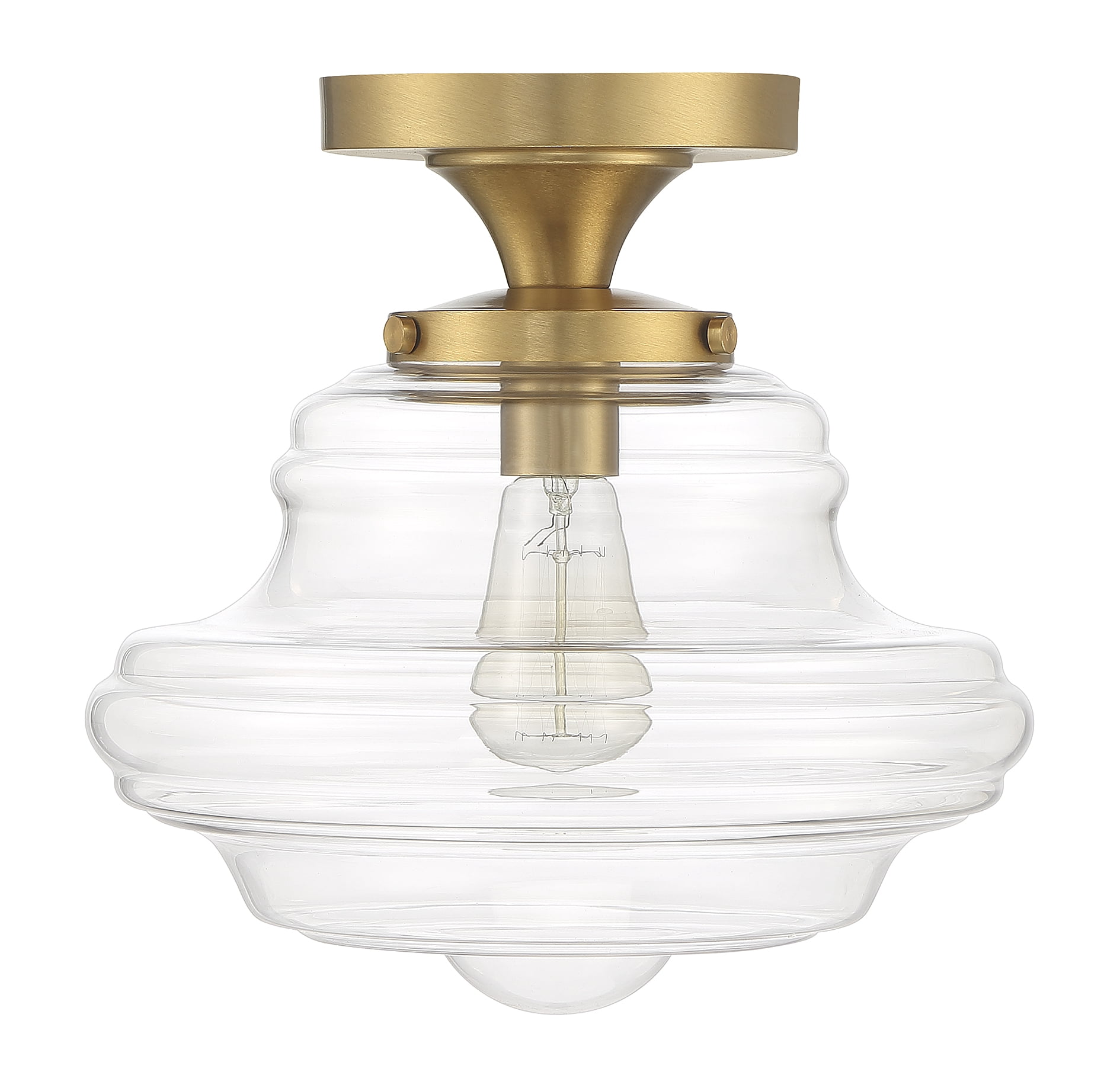Trade Winds Jordan 1-Light Ceiling Light in Natural Brass