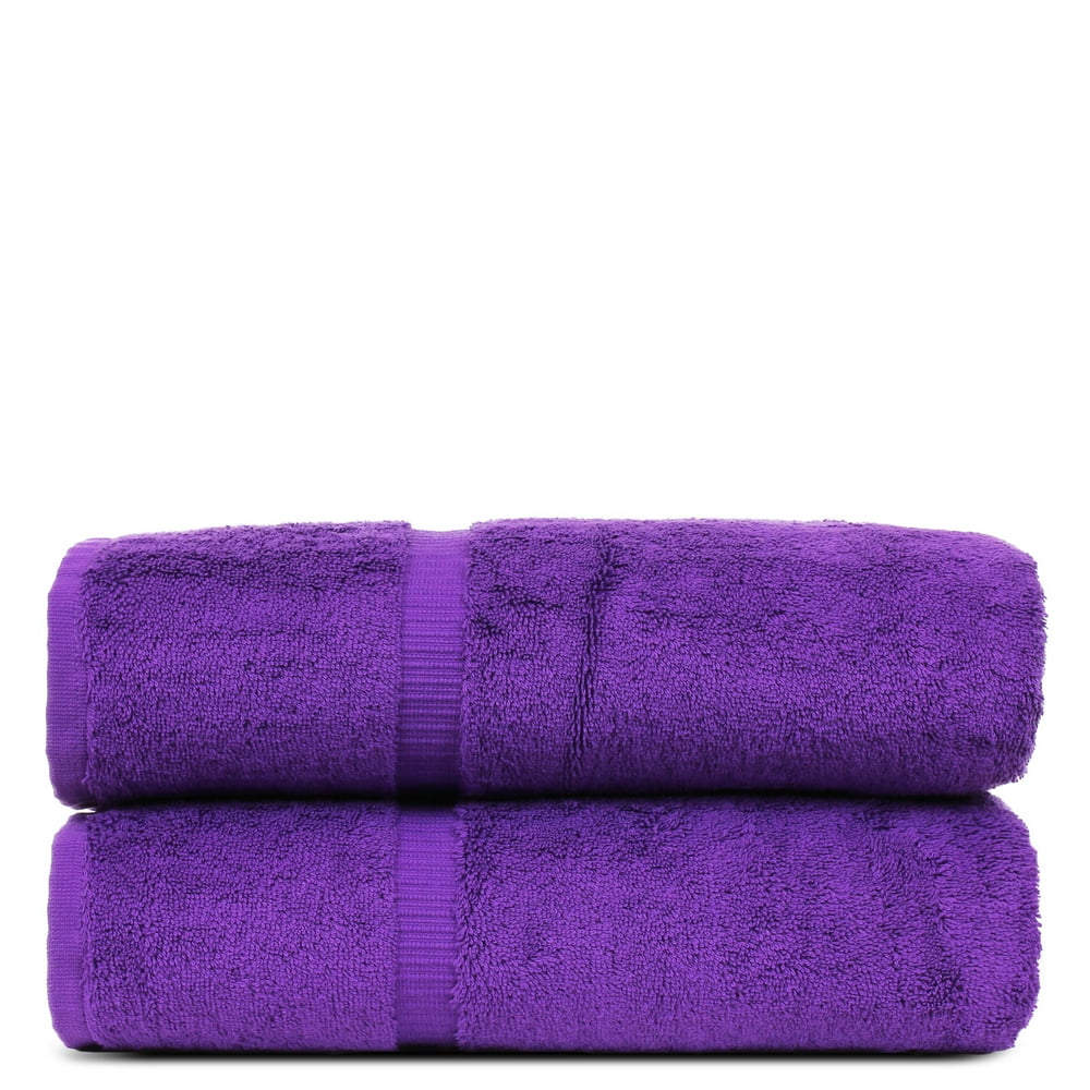 Luxury Hotel & Spa Towel Turkish Cotton Bath Towels Eggplant Dobby