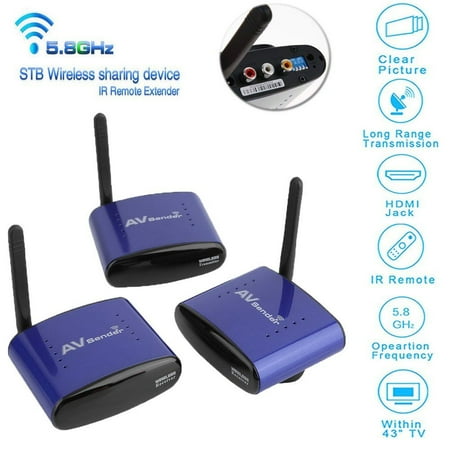 5.8G PAT-630 Wireless TV Audio Video Sender Receiver Broadcasting AV Stereo Transmitter 1 Transmitter 2 Receivers