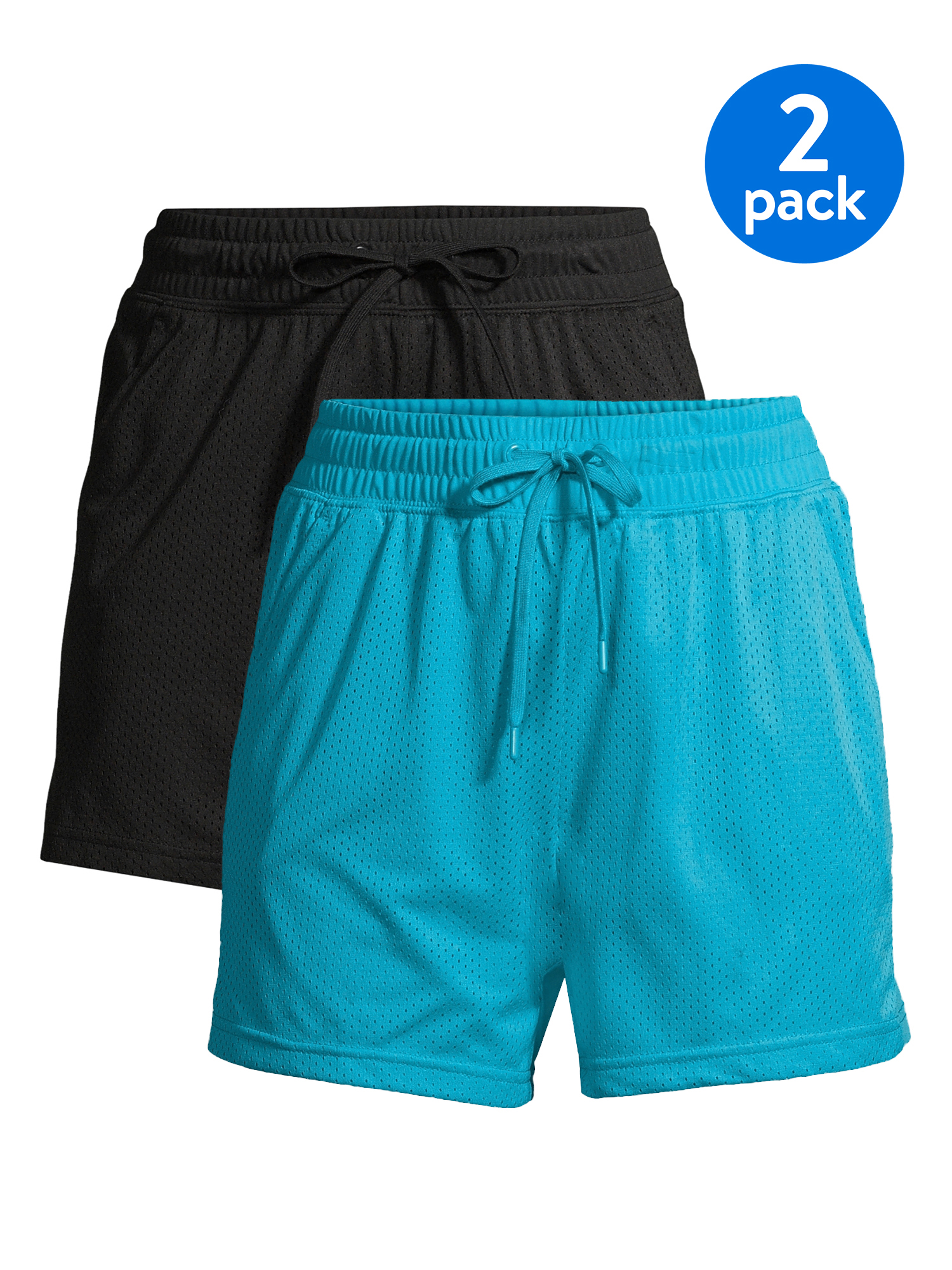 Athletic Works Gym Relaxed Fit Short (Women's), 4 Count, 2 Pack