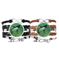 thumbnail image 1 of Water Southern Penguin Science Nature Picture Bracelet Hand Strap Leather Rope Wristband Double Set, 1 of 3