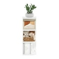 thumbnail image 3 of Furinno Pasir 3-Tier Corner Open Shelf Bookcase, White, 3 of 6